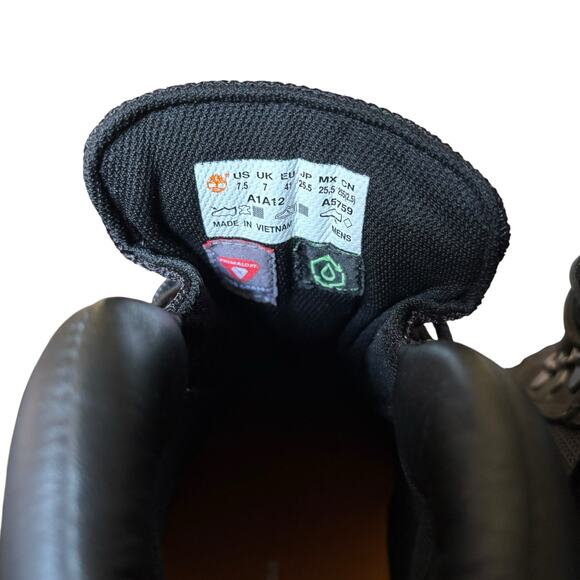 Timberland Men’s Waterproof Field Boots Size 7.5 black Leather Work Hiking - Picture 7 of 7